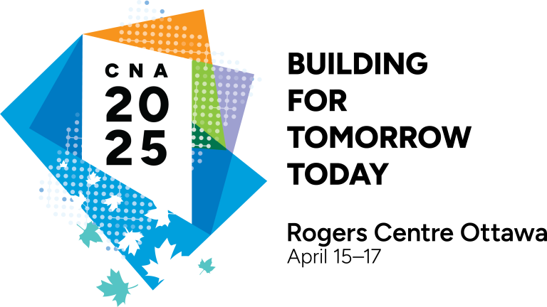 CNA2025 - Logo - building for tomorrow today rogers centre ottawa